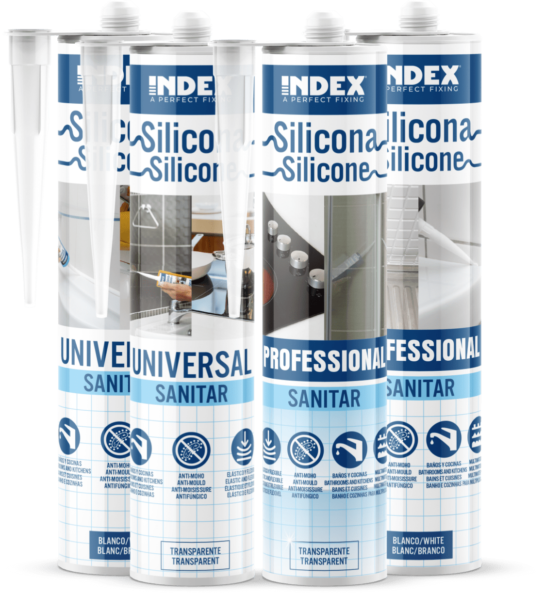 assortimento siliconi index sanitar