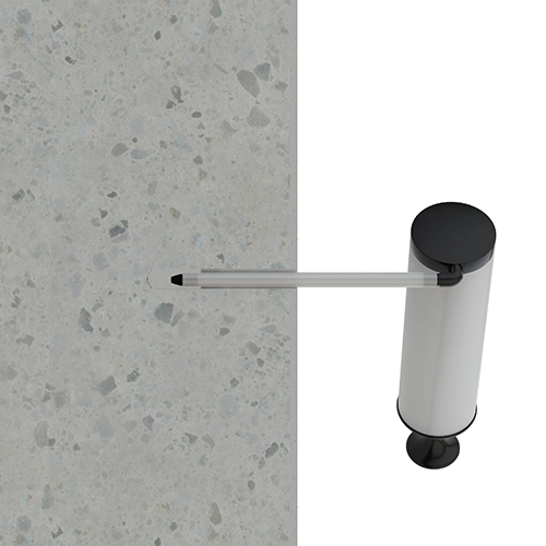 Paso 2 limpieza del hueco en el hormigón con sopladora